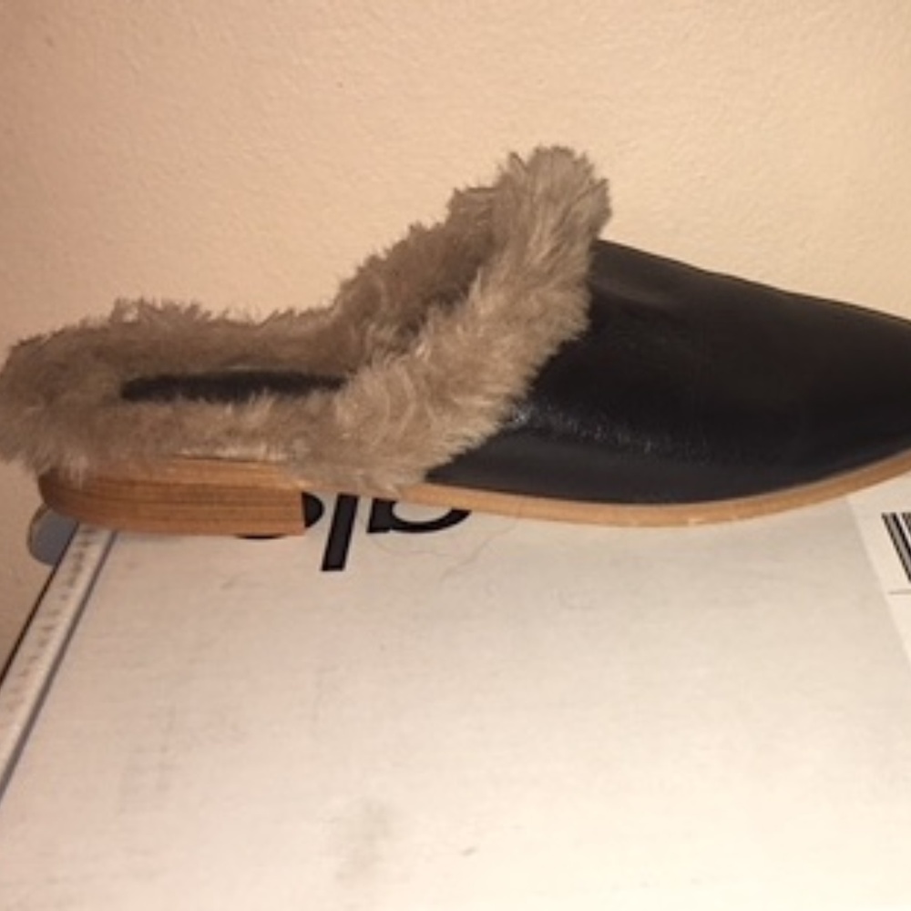 Zara fur slipper/loafers